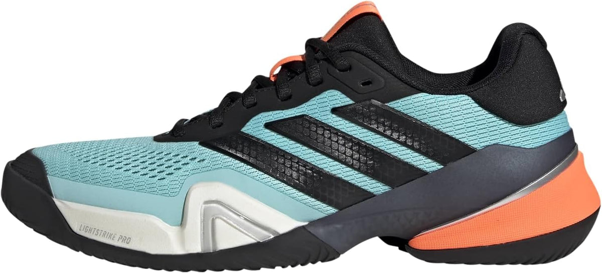 Adidas Mens Barricade 14 Tennis Sneakers Shoes - Black, Orange