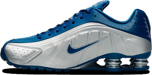Nike Shox R4 Brasil - Men's (Metallic Silver/Court Blue/White)