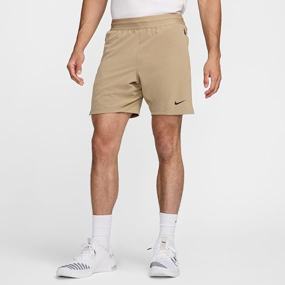 Nike Flex Rep 4.0 Men's Dri-FIT 7" Unlined Fitness Shorts (Khaki/Black/Black, FN3004-247) Size Medium
