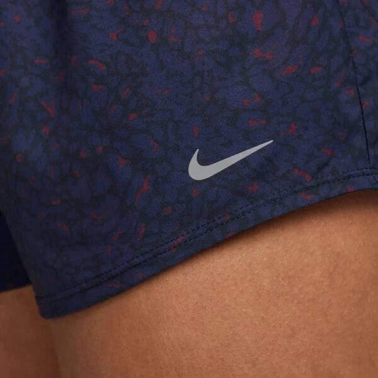Nike One Shorts Women's Medium Navy Brief-Lined Elastic Waist Performance SRT74
