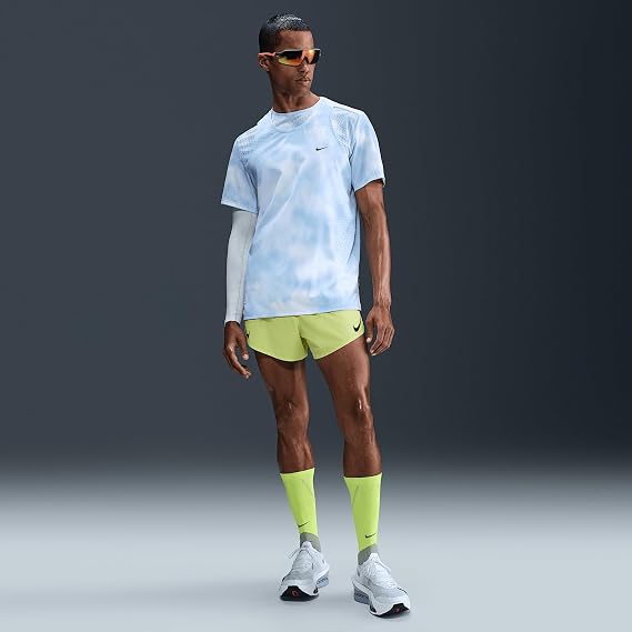 Nike AeroSwift Men's Dri-FIT ADV 4" Brief-Lined Running Shorts (FN3352-736, Light Lemon Twist/Black) Size Medium